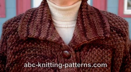 Moss Stitch Coat for Women, 12/14 (42/44), knit-a4-jpg