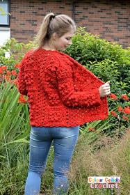 One Color Granny Square Cardigan for Women, XS-5X-w1-jpg