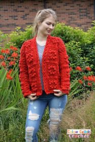 One Color Granny Square Cardigan for Women, XS-5X-w3-jpg