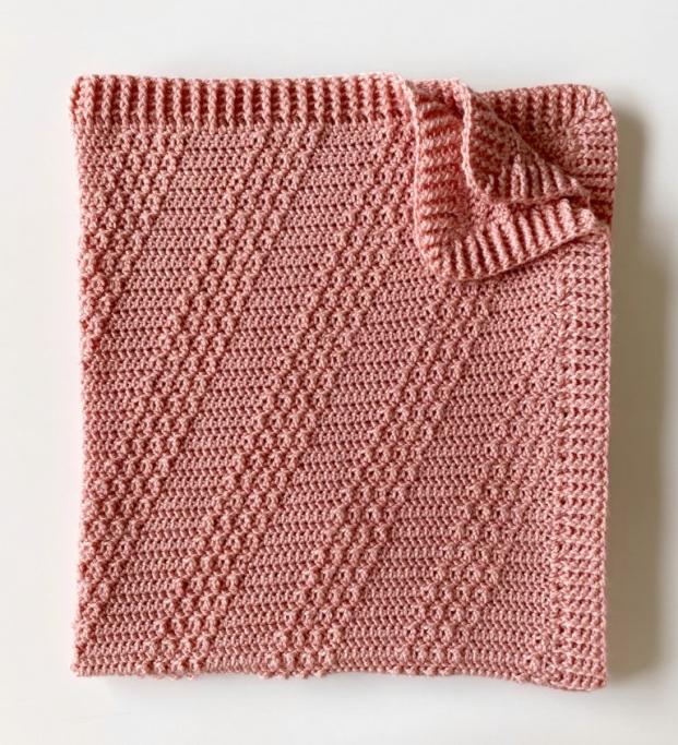 Diagonal Stripes Baby Blanket-e1-jpg