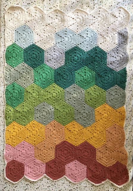 Rainbow Fade Hexagon Baby Blanket-r2-jpg