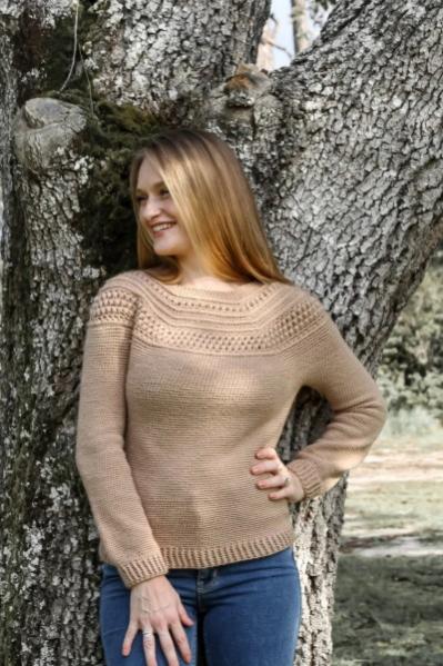 Top Down Yoke Sweater for Women, XS-5X-e2-jpg