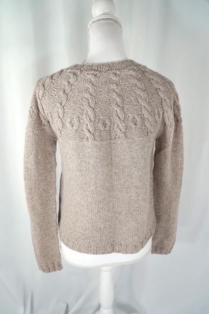 Cable Yoke Pullover for Women, XS-3XL , knit-d4-jpg
