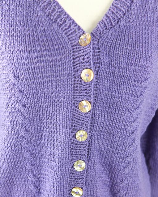 Cabled Darts Cardigan for Women, 36&quot; to 52&quot;, knit-d3-jpg
