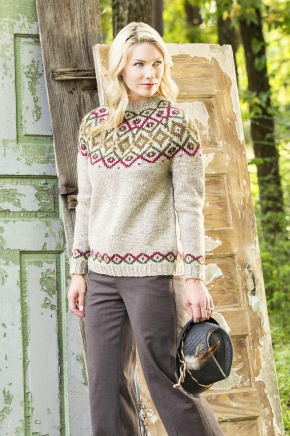 Woodlands Yoke Pullover for Women, S-3X, knit-a1-jpg