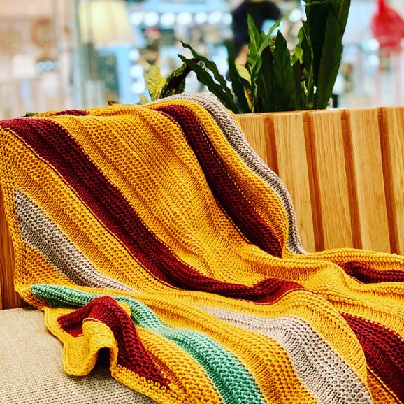 Mustard &amp; Co Tunisian Crochet Blanket-r2-jpg