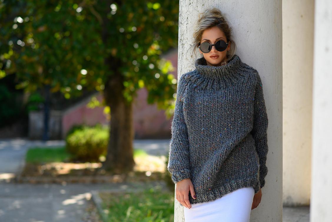 Confetti Chunky Turtleneck Sweater for Women, S-3X, knit-d1-jpg