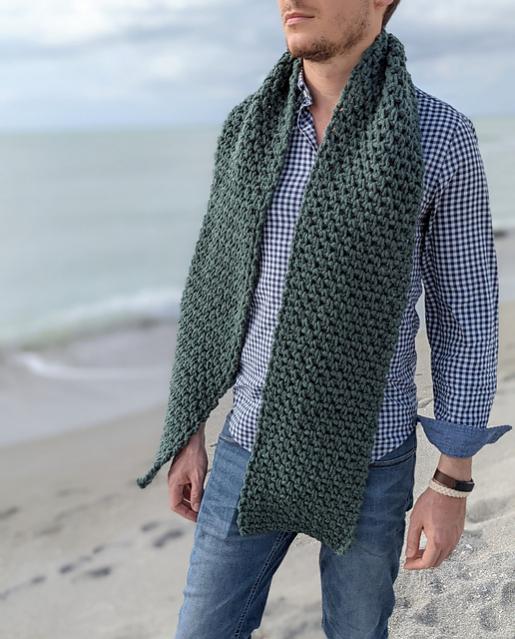 Classic Men's Scarf and Chunky Ribbed Men's Scarf-w1-jpg