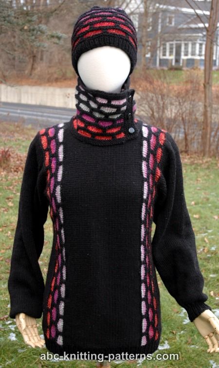 Brick Road Seamless Sideways Sweater for Women, S-3X, knit-a6-jpg