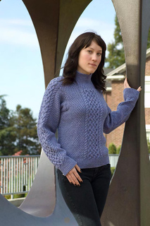 Traditional Aran Pullover for Women, S-2X, knit-a1-jpg