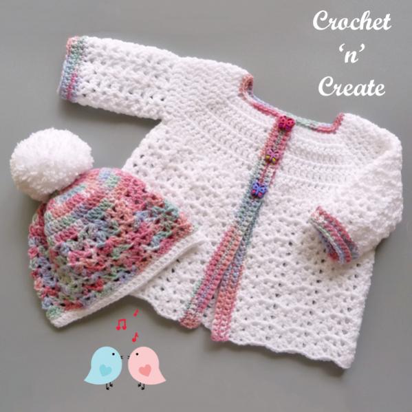 Baby Blanket, Cardi, Hat and Jumpsuit, 3-6 mos-q2-jpg