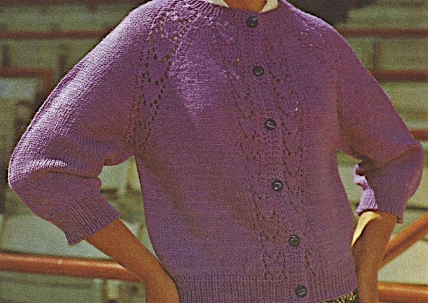 Maple Leaf Cardigan for Women, S/M/L, knit-d2-jpg