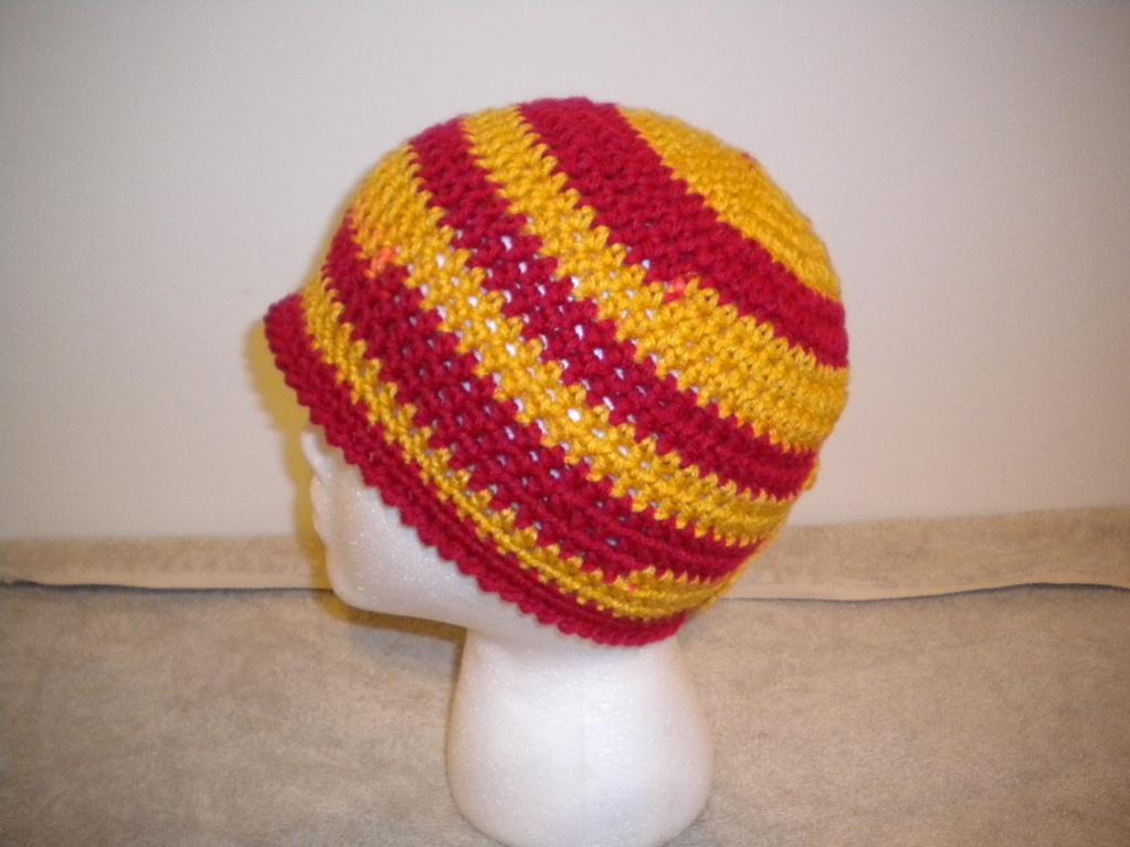 Crochet  Hats Made with Red Heart Super Saver Team Spirit Yarn!-001-jpg