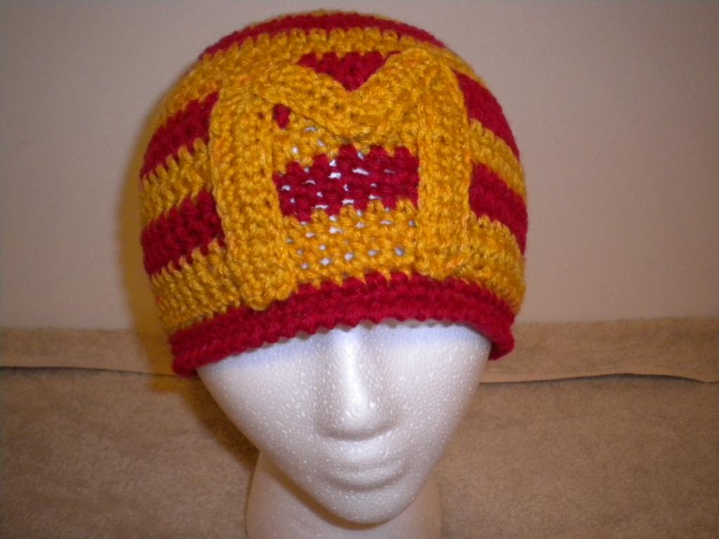 Crochet  Hats Made with Red Heart Super Saver Team Spirit Yarn!-002-jpg