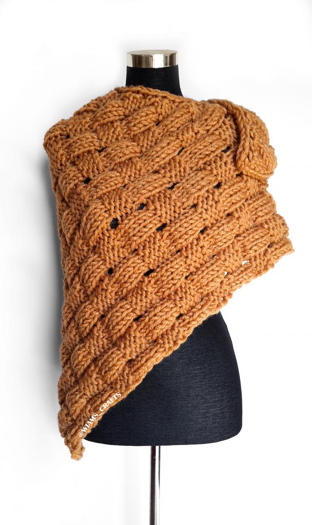 Ginger Basket Shawlette, knit-a4-jpg