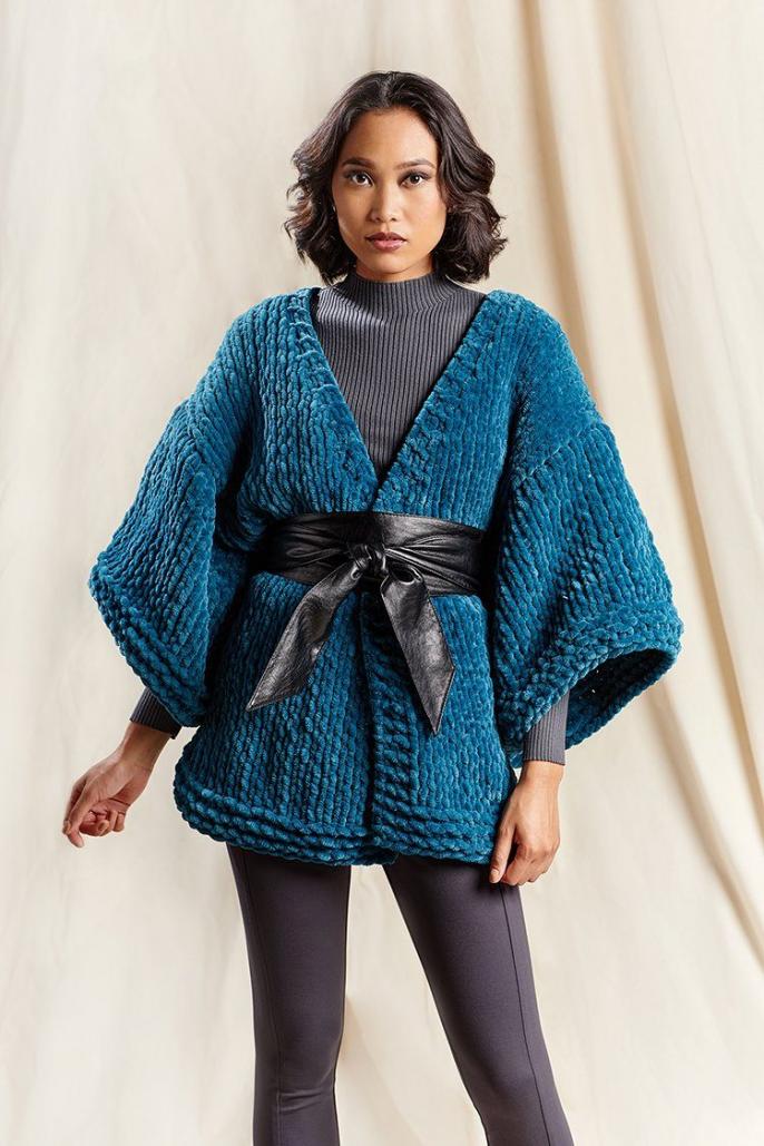 Snug as a Bug Cardigan for Women, one size 65 1/2&quot;, knit-a1-jpg