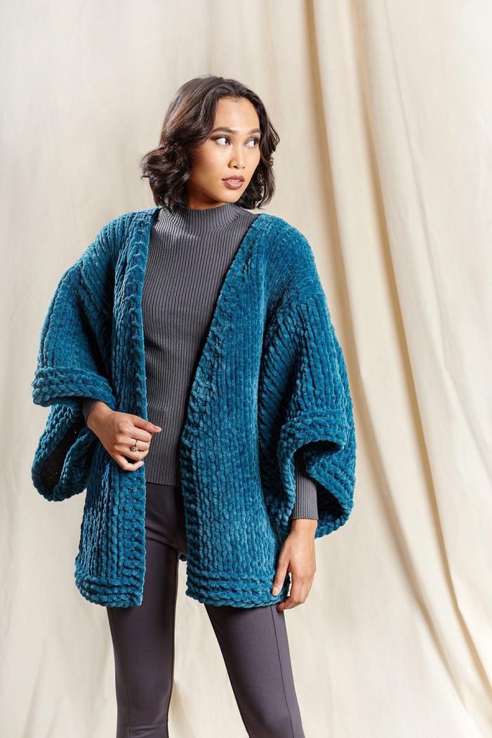 Snug as a Bug Cardigan for Women, one size 65 1/2&quot;, knit-a3-jpg