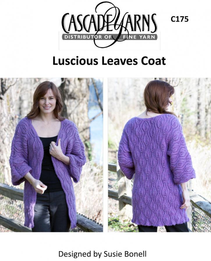 Luscious Leaves Coat for Women, 32&quot; to 38&quot;, 40&quot; to 45&quot;, knit-d2-jpg