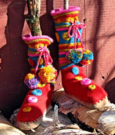 Macarons Slipper Socks for Adults, S/M/L, knit-d2-jpg