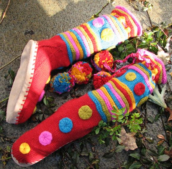 Macarons Slipper Socks for Adults, S/M/L, knit-d4-jpg
