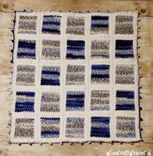 Blue Camo Stripe Baby Blanket and Wild Flower Winds Blanket-e2-jpg