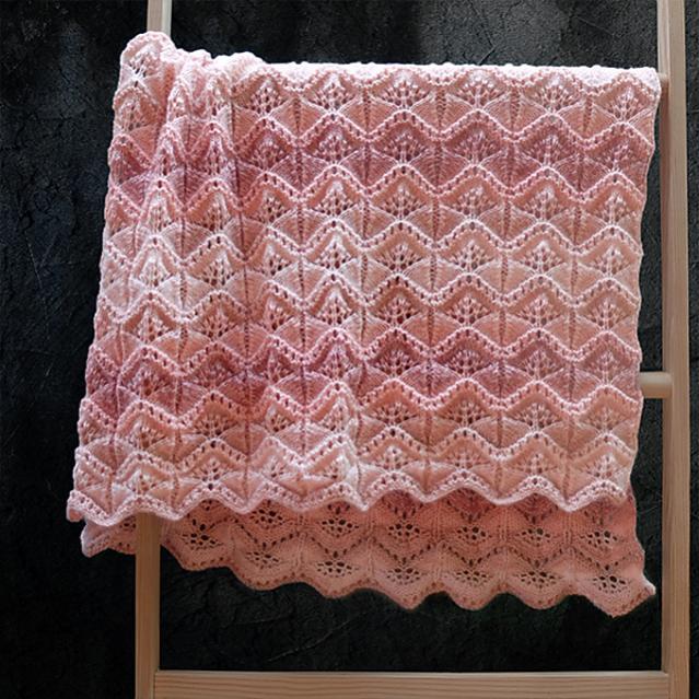 Gingko Leaf Blanket, knit-d2-jpg