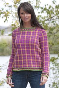Woman's Plaid Pullover, 36&quot; to 45', KNIT-d1-jpg