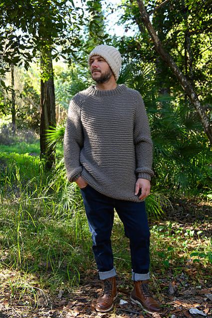 Garter Stitch Sweater for Men, S-2X, knit-a3-jpg