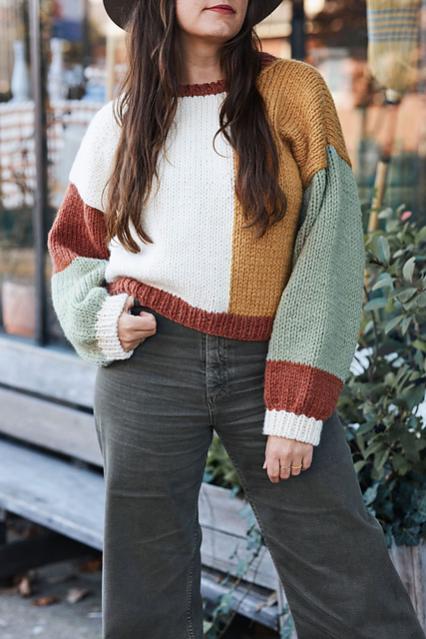 Mondrian Pullover for Women, XS-4XL, knit-e3-jpg