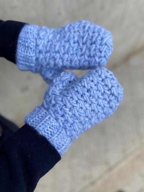 Feather Stitch Mittens and Cowl Set, mitten sizes from Toddler to XL-w1-jpg