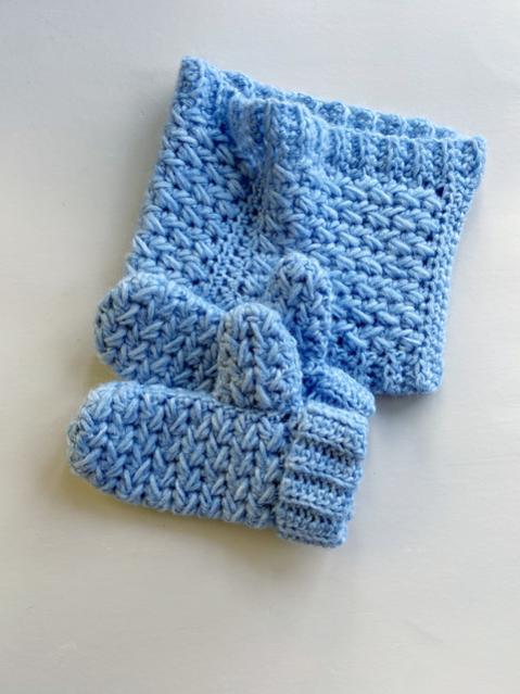 Feather Stitch Mittens and Cowl Set, mitten sizes from Toddler to XL-w3-jpg