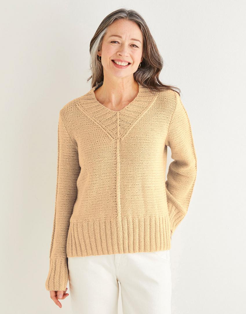 Ribbed Deep V-Neck Sweater, S-XXXL, knit-d3-jpg