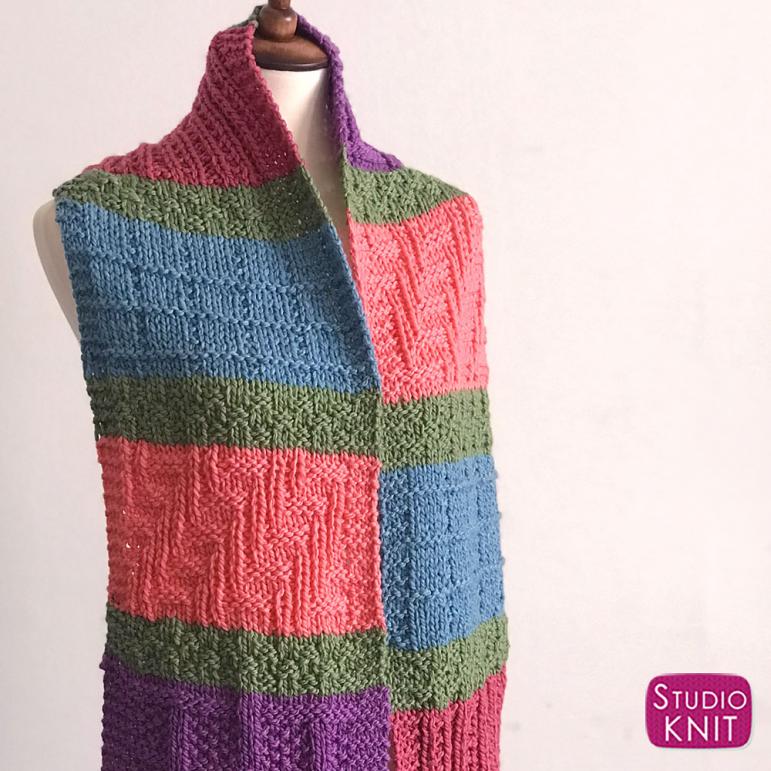 Color Block Sampler Scarf, knit-a3-jpg