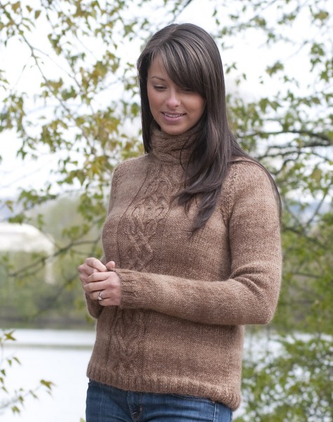 Cabled Pullover for Women, 34&quot; to 49&quot;, knit-a2-jpg
