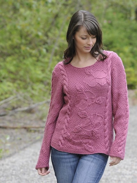 Textured Floral Tunic for Women, 36&quot; to 44&quot;, knit-d1-jpg