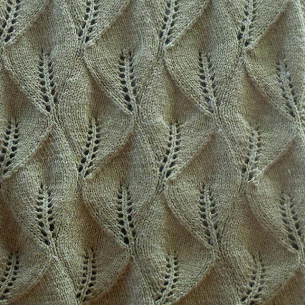 Overlapping Leaves Blanket, knit-e2-jpg