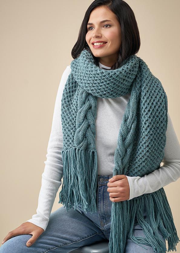 Anitra Scarf with Cable Pattern, knit-e2-jpg
