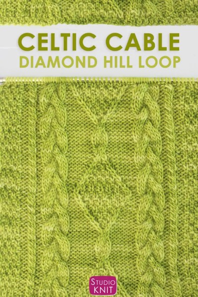 Diamond Hill Loop Celtic Cable Knitting Pattern, knit-a2-jpg