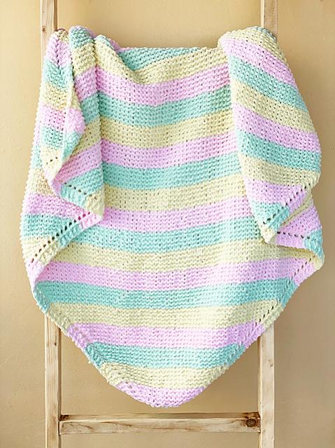 Pastel Stripes Baby Blanket, knit-a3-jpg