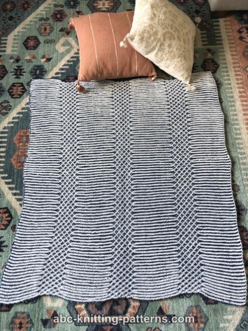 Lattice Brioche Blanket or Lapghan, knit-e2-jpg