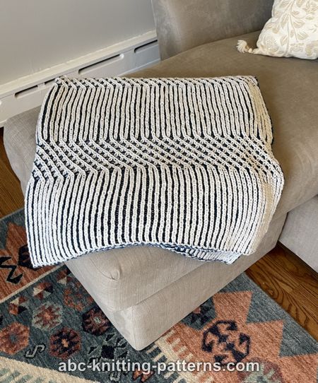 Lattice Brioche Blanket or Lapghan, knit-e3-jpg
