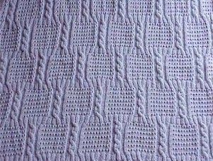 Cabled Eyelet Baby Blanket, knit-s2-jpg