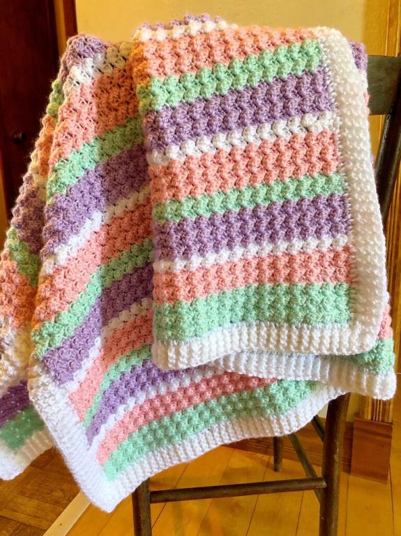Textured Baby Blanket in Pastel-w1-jpg