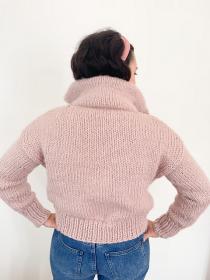 Pink Wildflowers Sweater for Women, 38&quot; to 60.5&quot;, knit-a3-jpg