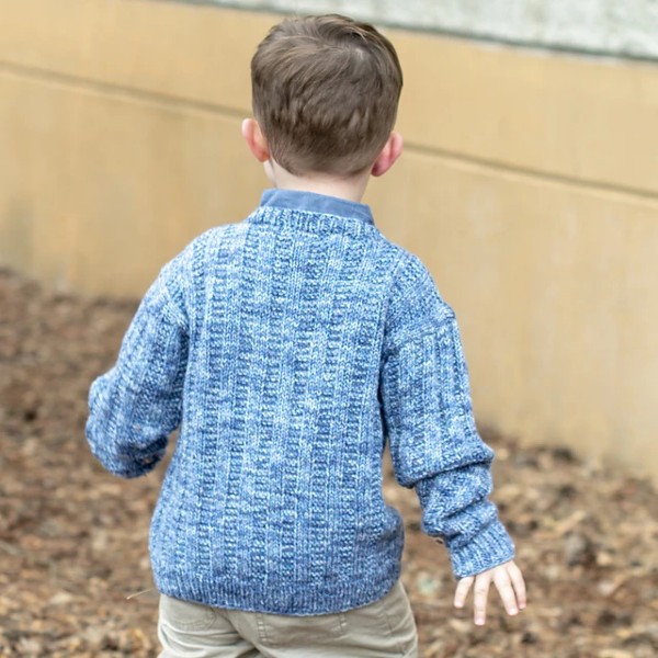 Textured Stripe Pullover for Children, size 4-14, knit-a3-jpg