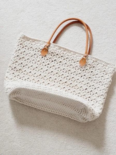 Crochet Tote Bag in 2 Sizes-w1-jpg