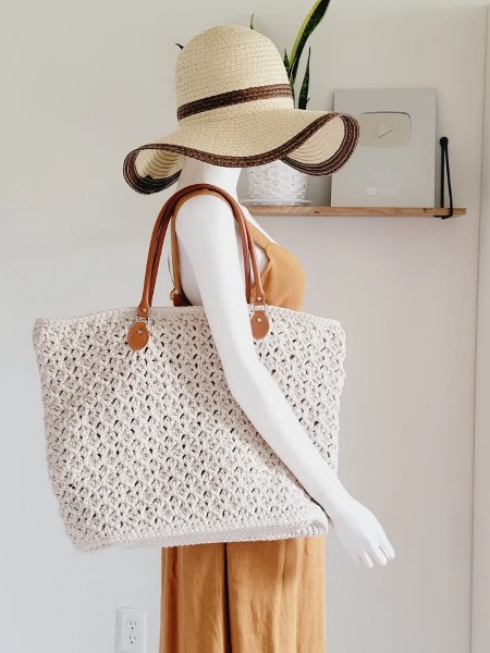 Crochet Tote Bag in 2 Sizes-w4-jpg