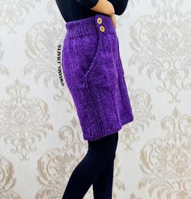 Big Pockets Skirt for Women, XS-2XL, knit-e2-jpg