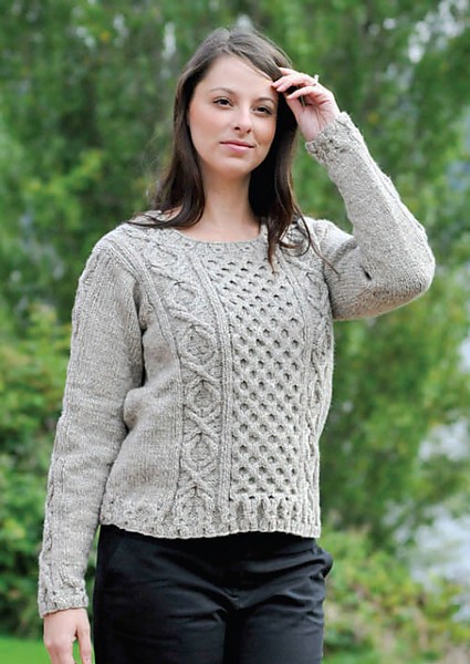 Gentle Aran Sweater for Women, S-XL, knit-d1-jpg