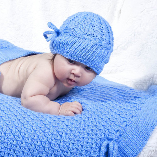Mock Eyelet Baby Hat and Blanket, knit-e3-jpg